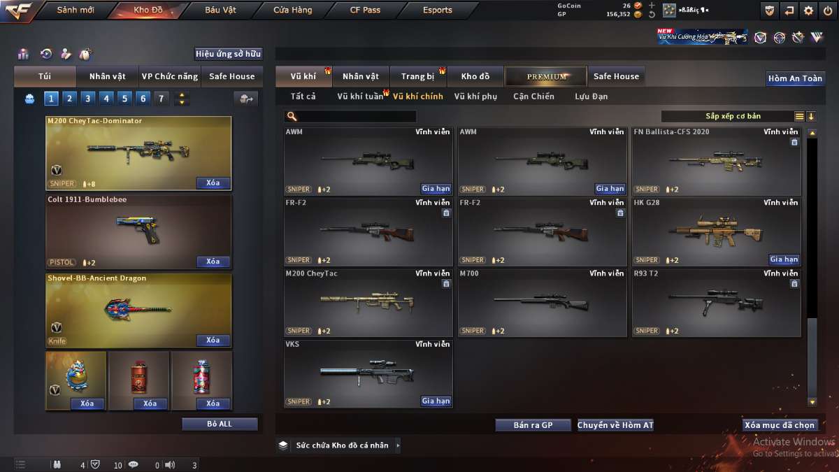 shop acc cf uy tin gia re